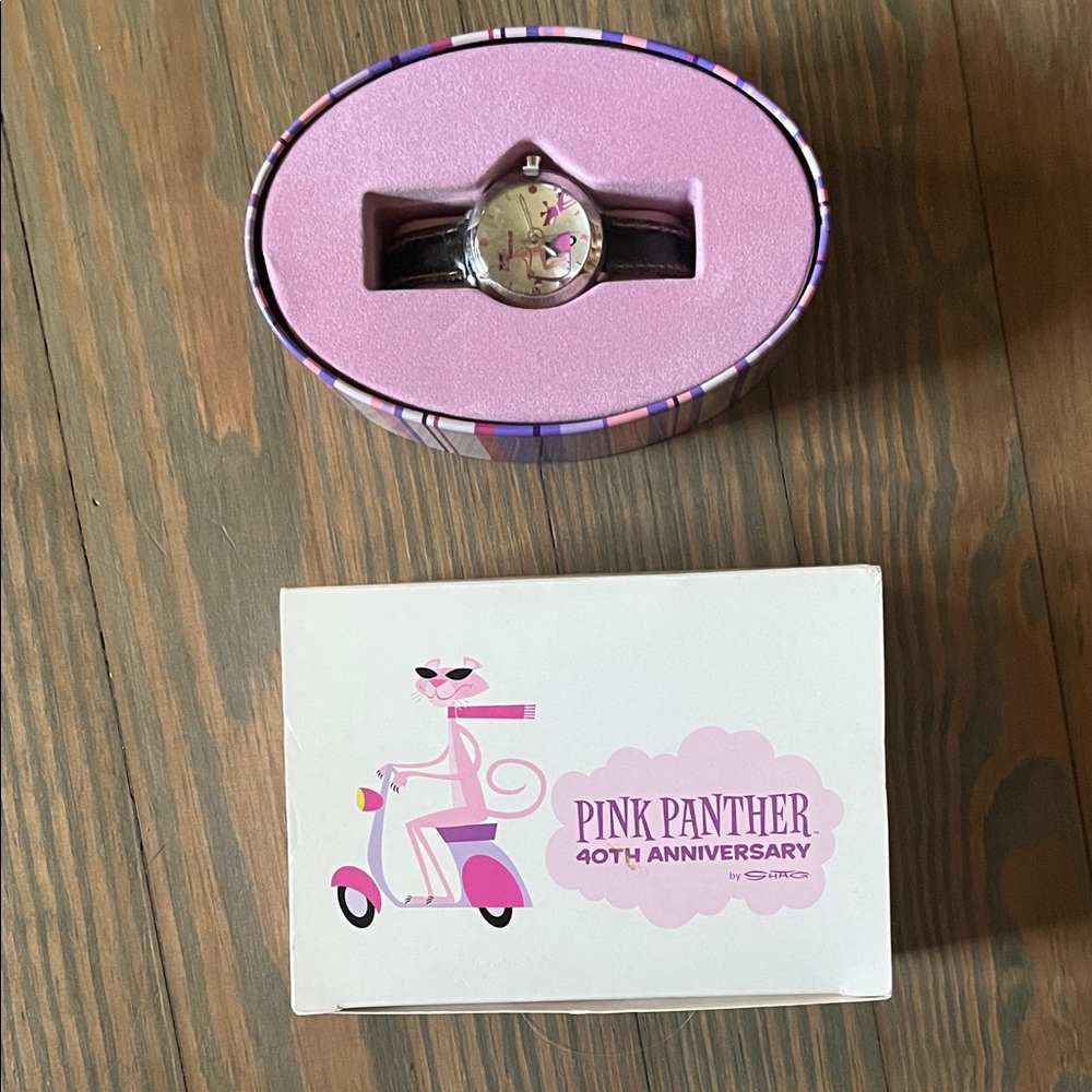 Vintage Avon Pink Panther 40th Anniversary Watch in Collectible Tin - Picture 2 of 5